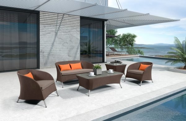 “The Dockside” Outdoor Brown Sofa Set