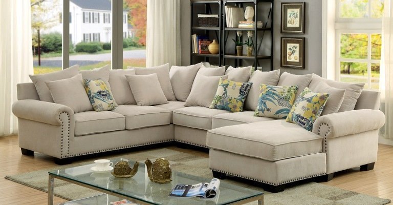 Read more about the article “The Gabrial” Cozy Ivory Sectional – 52% OFF, SPECIAL SALE!!!