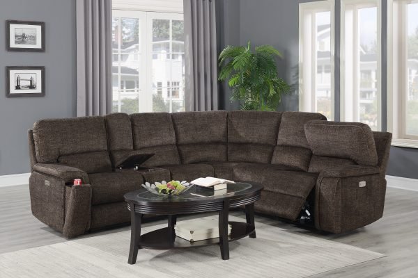 “The Grandstand” Brown Versatile Power Motion Sectional
