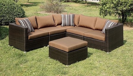 “The Panama” Outdoor Sectional in Ivory or Brown