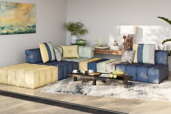 “The Dubai” Modern Modular Fabric Sectional Sofa